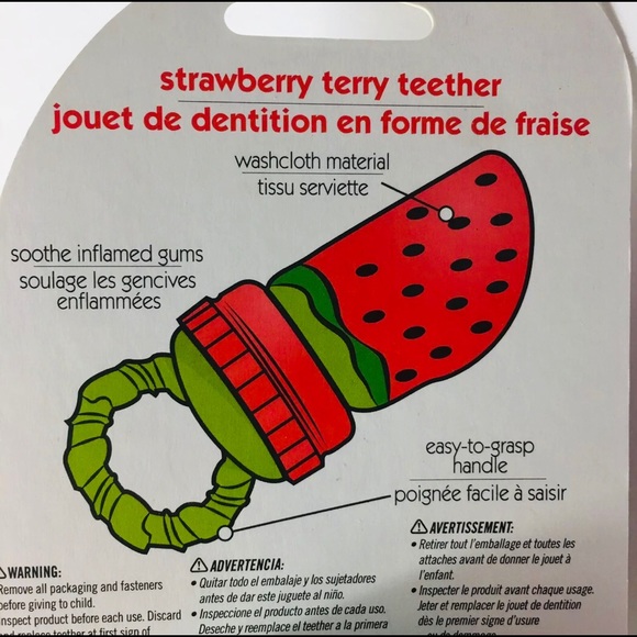 sassy strawberry teether